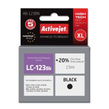 Activejet AB-123BN Tinte (ersetzt Brother LC123BK/121BK; Supreme; 15 ml; schwarz)