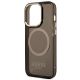 6. Guess GUHMP14XHTCMK iPhone 14 Pro Max 6,7" schwarz/schwarzes Hartschalenetui Gold Outline Translucent MagSafe