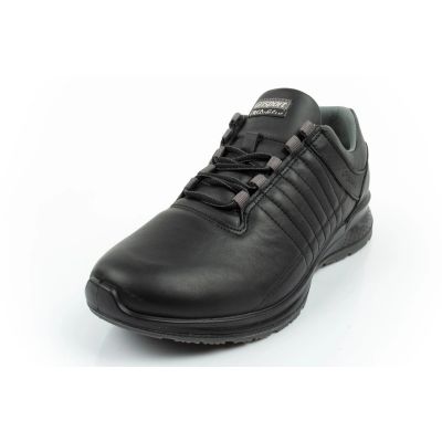 3. Grisport Herren-Sportschuhe aus schwarzem Leder, Modell Nero Avon, bequem und leicht