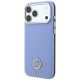 2. Guess MagSafe Hülle mit genarbtem, rundem Strass-Logo für iPhone 18 Pro / 17 Pro – Blau