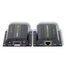 TECHLY HDMI-Verlängerung, HD 3D, 60 m, PO, RJ45, IR-Fernbedienung, IDATA EXT-E70I