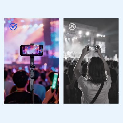 2. Selfie-Stick-Handy-/Kamerahalter für Live-Streaming mit Aufnahmen aus der Vogelperspektive
