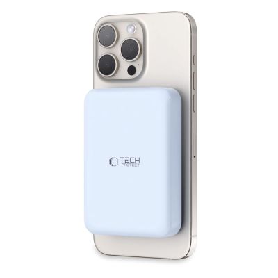 9. Tech-Protect LifeMag PB11 Powerbank mit MagSafe 10000 mAh 15 W USB-C-Anschluss – blau + USB-C-Kabel