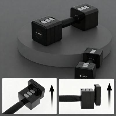 3. HL02 Verstellbare Hanteln Schwarz 2 x 5 kg HMS