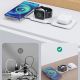 6. Dudao A11N 15W 3in1 induktives Ladegerät - Weiß + USB-C / USB-C-Kabel
