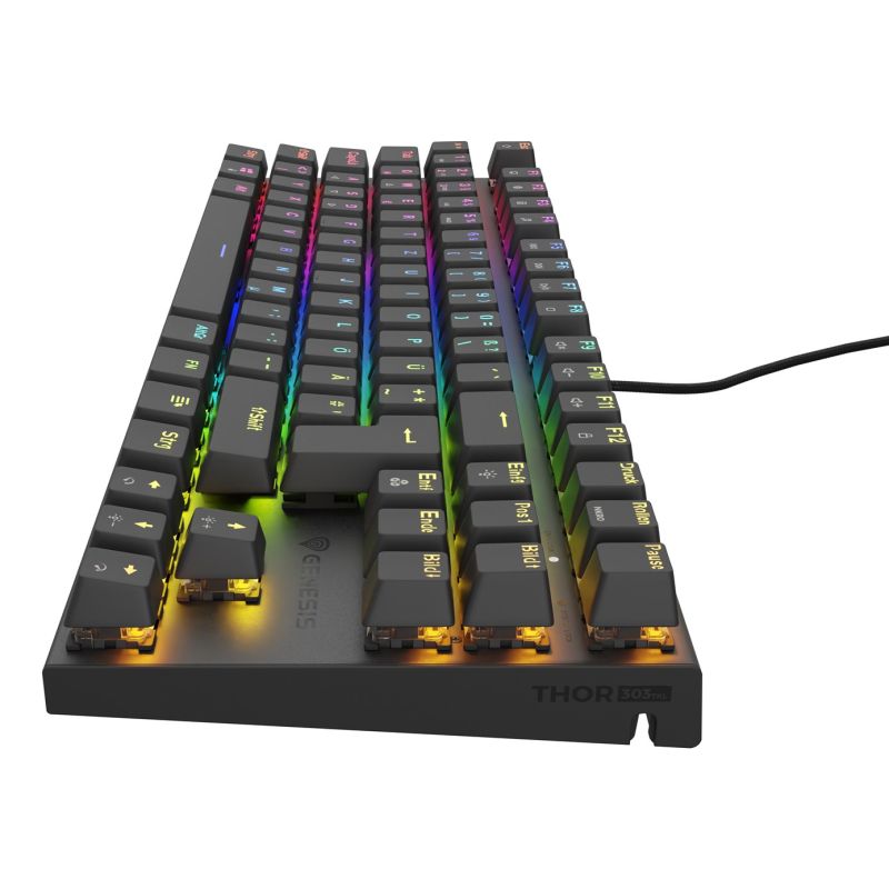 2. GENESIS Thor 303 TKL Gaming-Tastatur USB QWERTZ Deutsch Schwarz