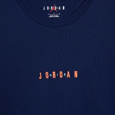 3. Air Jordan Jumpman besticktes Air Crew Herren-Sport-T-Shirt in Marineblau - DM3182-492