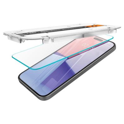 4. Spigen Glas.tR EZ Fit gehärtetes Glas für iPhone 15 Plus / 16 Plus - 2 Stk.