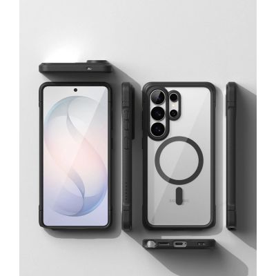 5. Ringke Fusion Bold Magnetische MagSafe-Hülle für Samsung Galaxy S26 Ultra – Transparent Schwarz