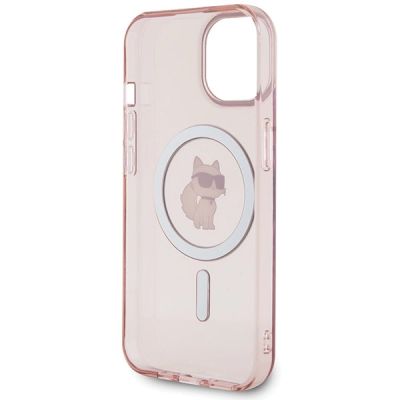 7. Karl Lagerfeld IML Choupette MagSafe Hülle für iPhone 15 – Rosa