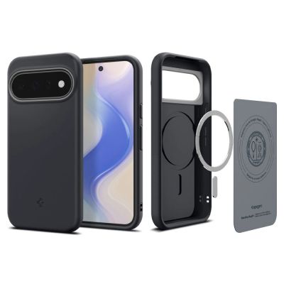 7. Spigen Nano Pop MagSafe Hülle für Google Pixel 11 – Schwarz und Grau