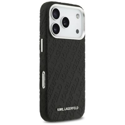 4. Karl Lagerfeld FW Stamped Karl MagSafe Hülle für iPhone 17 Pro - Schwarz