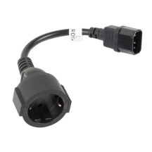 LANBERG Stromkabelverlängerung IEC 320 C14 -> SCHUKO(F), 20 cm