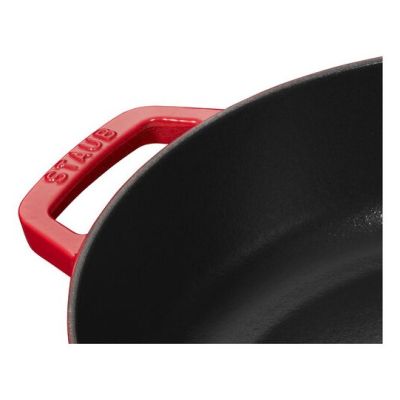 4. Tiefe Schmorpfanne mit Deckel Staub – 24 cm, Rot