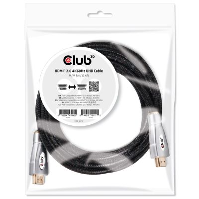 3. CLUB3D HDMI 2.0 4K60Hz UHD-Kabel 5 m / 16,4 ft