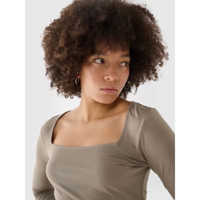 4. Langarmshirt Slim Smooth Damen 4F 4FRSS24TLONF499-82S