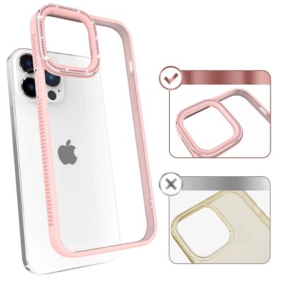 7. Kingxbar Sparkle Series Hülle iPhone 13 Pro Max mit Kristallen Rückseite rosa