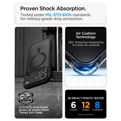10. Spigen Ultra Hybrid MagSafe Hülle für iPhone 18 Pro Max / 17 Pro Max – Frostschwarz