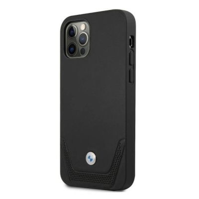 2. BMW Perforierte Lederhülle für iPhone 12 Pro Max – Schwarz