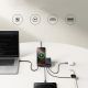 13. Baseus NOMOS 140W Qi2 5-in-1 Kabellose Ladestation mit einziehbarem USB-C-Kabel und Digitalanzeige – Schwarz