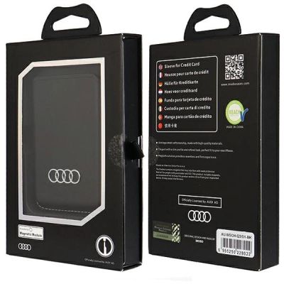 7. Audi Kunstleder-Magnetbrieftasche kompatibel mit MagSafe – schwarz