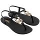 7. Ipanema Sandal Class modische schwarz-goldene Flip-Flops für Damen