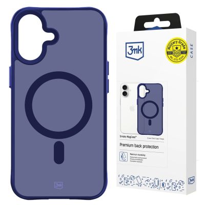 16. 3mk Smoke MagCase für iPhone 16 - Blau-Transparent