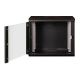 26. Digitus Unique 19" 9U Rackmount-Netzwerkschrank, 600 x 450 mm, Glastür, schwarz, ungeteilt, montiert, 100 kg