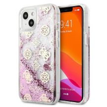 Guess GUHCP13SLGPEPI iPhone 13 mini 5.4" pink/pink Hardcase Peony Liquid Glitter