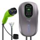 13. Qoltec EV-Ladestation 2in1 Typ 2 22kW Wi-Fi LCD RFID 3-Phasen-Wanddose 5m