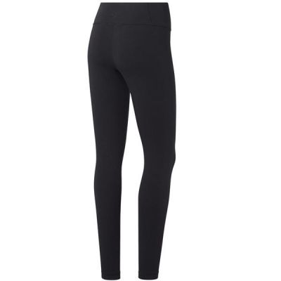 2. Reebok TE COTTON LEGGING Damen Sport High-Waist Trainingsleggings schwarz (FK6664)