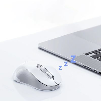 10. Baseus F02 Ergonomische kabellose Maus USB 2,4 GHz – Weiß