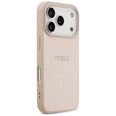 4. Guess Saffiano Classic Logo MagSafe Case für iPhone 17 Pro - Pink