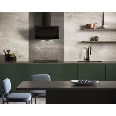 3. MAAN Vertikale Eco Duo Glashaube, schwarze Glasfront, 60 cm breit.