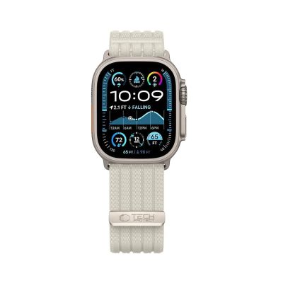 3. Tech-Protect Nylon-Sportarmband für Apple Watch 44 / 45 / 46 / 49 mm – Beige