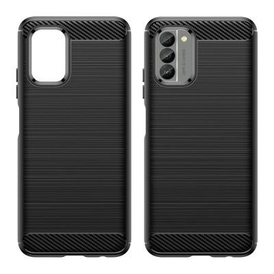 3. Carbon Case Cover für Nokia G400 flexibles Silikon Carbon Cover schwarz