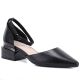 Schwarze Damen-Pumps mit Blockabsatz und Riemen, Modell Vinceza 62278