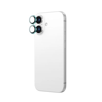 3. AmazingThing AR Aluminium 2 Linsenglas mit Kameralinsenrahmen für iPhone 16 / 16 Plus - Grün