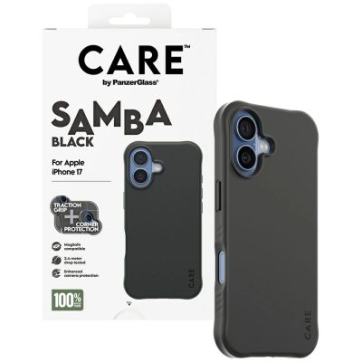 4. CARE by PanzerGlass Modisches Samba MagSafe Case für iPhone 17 - Schwarz