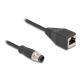 2. DeLOCK M12 D-kodiertes 4-poliges Stecker-auf-RJ45-Buchsen-Adapterkabel, 50 cm lang