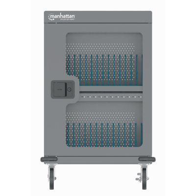 3. Manhattan 102353 Schrank für mobile Geräte, mobiler Geräteverwaltungswagen, Grau