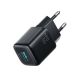 2. Joyroom JR-TG7 33W USB-A + USB-C Wandladegerät mit 60W USB-C auf USB-C 1m Kabel - Schwarz