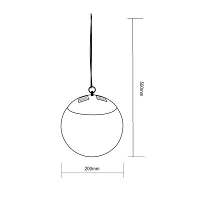 25. Solarlampe, Kugelhalterung aus Kunststoff mit Clip, 10 x 30 cm