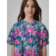 Mädchen-T-Shirt mit kastenförmigem Schnitt und Aufdruck 4F 4FJRAW26TTSHF4243-90A