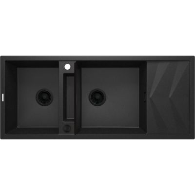 Magnetische Granitspüle, 2 Becken, mit Abtropffläche ZRM_G213 5907650817192