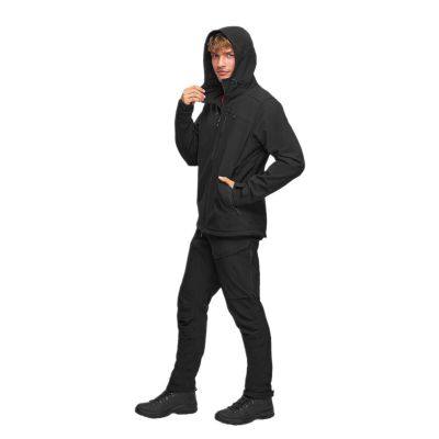 3. Alpinus ASO Herren Winddichte Softshell-Regenjacke Schwarz - FF18965
