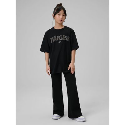 4. Locker geschnittenes Mädchen-T-Shirt mit Aufdruck 4F 4FJRSS26TTSHF3453-20S