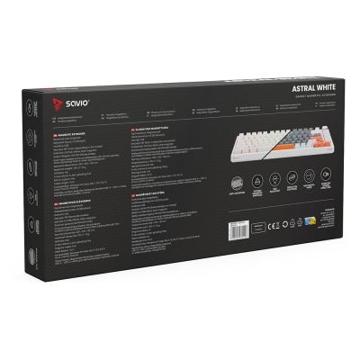 4. SAVIO MECHANISCHE TASTATUR ASTRAL WHITE OUTEMU WHITE JADE RGB