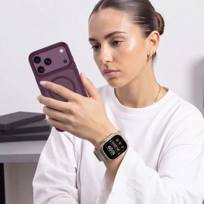 4. Tech-Protect Nylon Pro Armband für Apple Watch 44 / 45 / 46 / 49 mm – beige-olivfarben