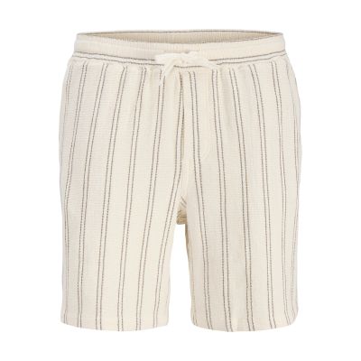Jack&Jones Herren-Streifenshorts JPSTJAIDEN COBA STRIPE JOG SHORTS REG SN 12274413 Antikweiße Streifen